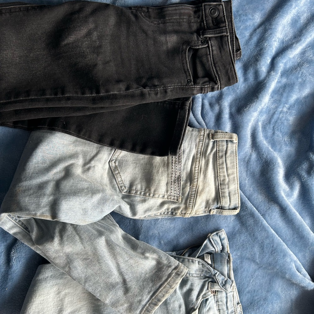 Kids Black and Light Blue Jeans